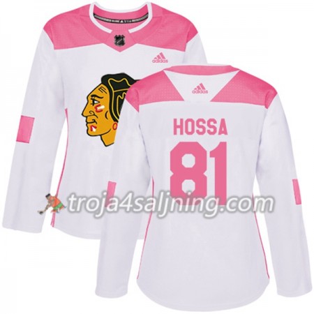 Chicago Blackhawks tröja Marian Hossa 81 Vit 2017-2018 Adidas Rosa Fashion Authentic - Dame NHL Tröjor Chicago Blackhawks tröja Marian Hossa 81 Vit 2017-2018 Adidas Rosa Fashion Authentic - Dame NHL Tröjor